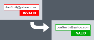convert a bad email to a good email